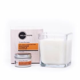 Soy Wax & Shea Butter Massage Candles (Essential Oil Blend: Citrus Nutmeg, size: Travel)