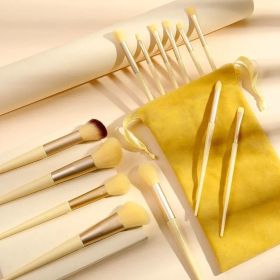 Makeup Brushes for Women, Foundation Eye Shadow, Cosmetic Powder, Blush Blending, Beauty Make Up Tool, 13 pcs (Handle Color: H2-yellow)