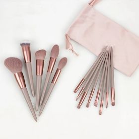 Makeup Brushes for Women, Foundation Eye Shadow, Cosmetic Powder, Blush Blending, Beauty Make Up Tool, 13 pcs (Handle Color: H2-coffee)